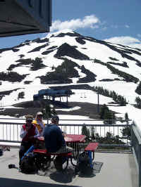 Lunch on the deck. The Lift and Lodge will open July 4th