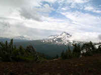 Broken Top and the Sisters from the summit of Black Crater, 7, 260'