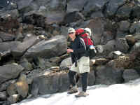 One of four young climbers who traversed Middle and North and went on to climb South Sister