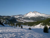 Late afternoon view of Broken Top.