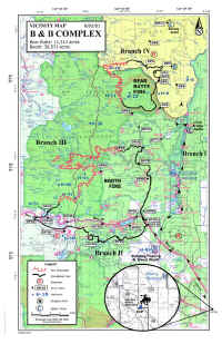 B and B Complex fire as of 09.04.03