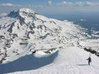 Comming off the summit of Middle Sister, looking at South Sister