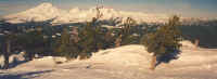 South Sister, Middle Sister and Broken Top looking north from the summit of Tumalo Mountain